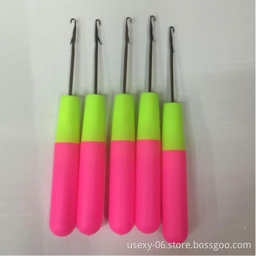 Wholesale Big Plastic Handle Hook Pulling Hook Needle Ventilating Wig Needle In Hair Extension Tools